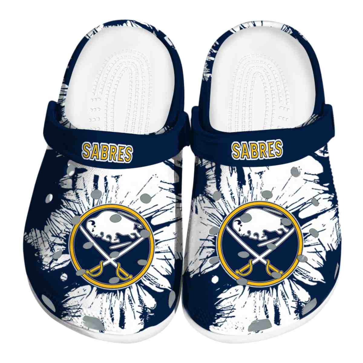 Buffalo Sabres NHL Sport Crocs Crocband Clogs Shoes Comfortable For Men Women and Kids