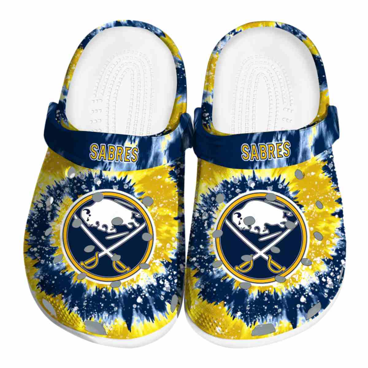Buffalo Sabres NHL Sport Crocs Crocband Clogs Shoes Comfortable For Men Women and Kids