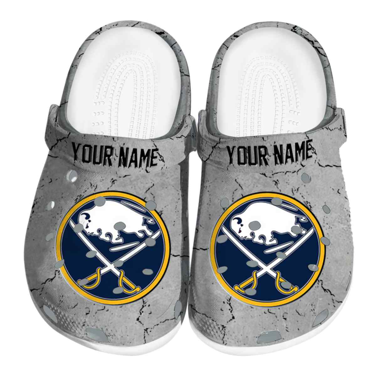 Buffalo Sabres NHL Sport Crocs Crocband Clogs Shoes Comfortable For Men Women and Kids