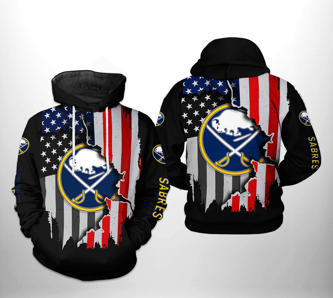 Buffalo Sabres NHL US FLag Team 3D All Over Print Hoodie, Zip Hoodie