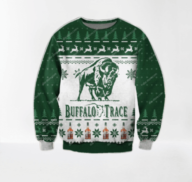 Buffalo Trace Ugly Christmas Sweater Adult 3D Funny Matching for family