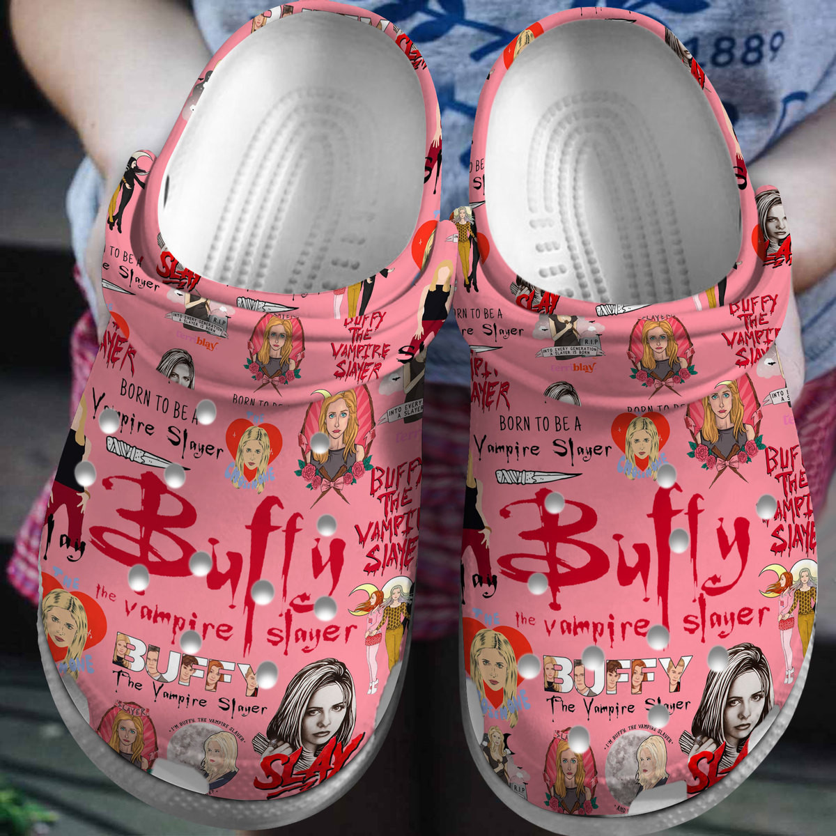 Buffy the Vampire Slayer Movie Crocs Crocband Clogs Shoes Comfortable For Men Women and Kids
