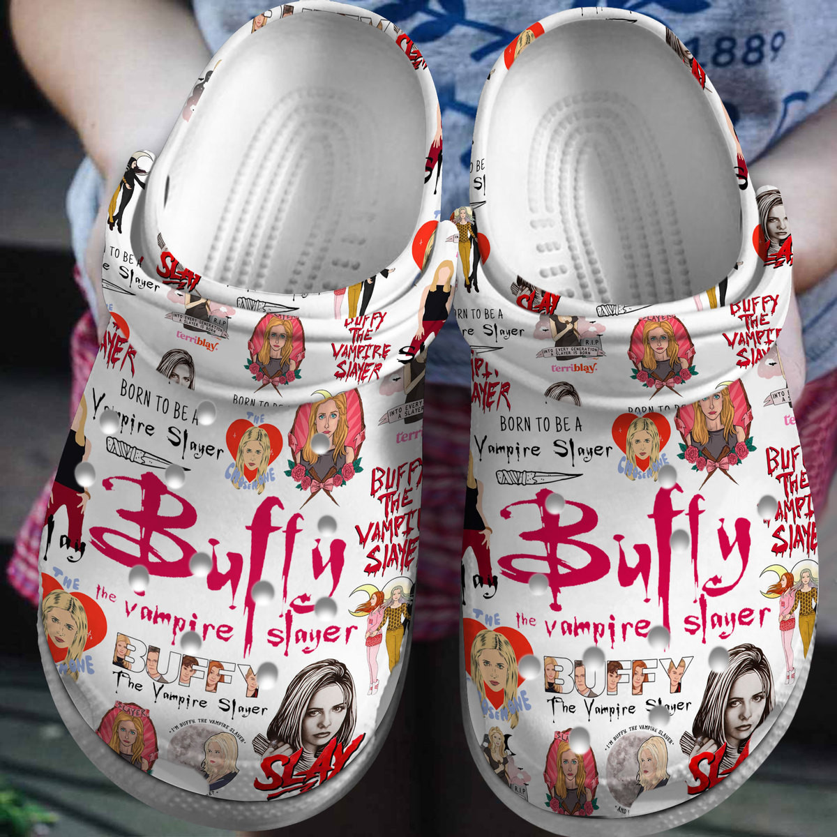 Buffy The Vampire Slayer TV Series Crocs Crocband Clogs Shoes Comfortable For Men Women and Kids