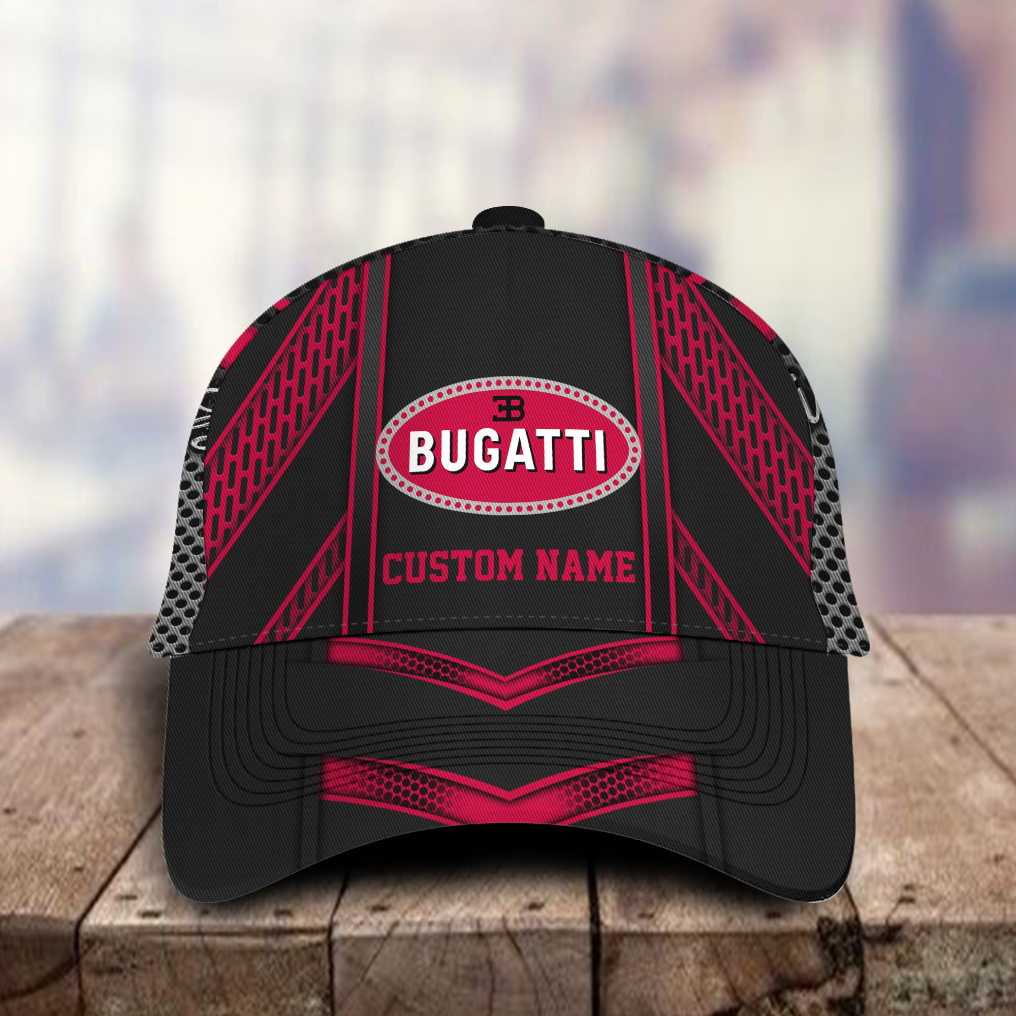 Bugatti 3D Classic Cap Hat Personalized Name For Men Women Trucker Hats Custom Hats Gifts For Men & Women