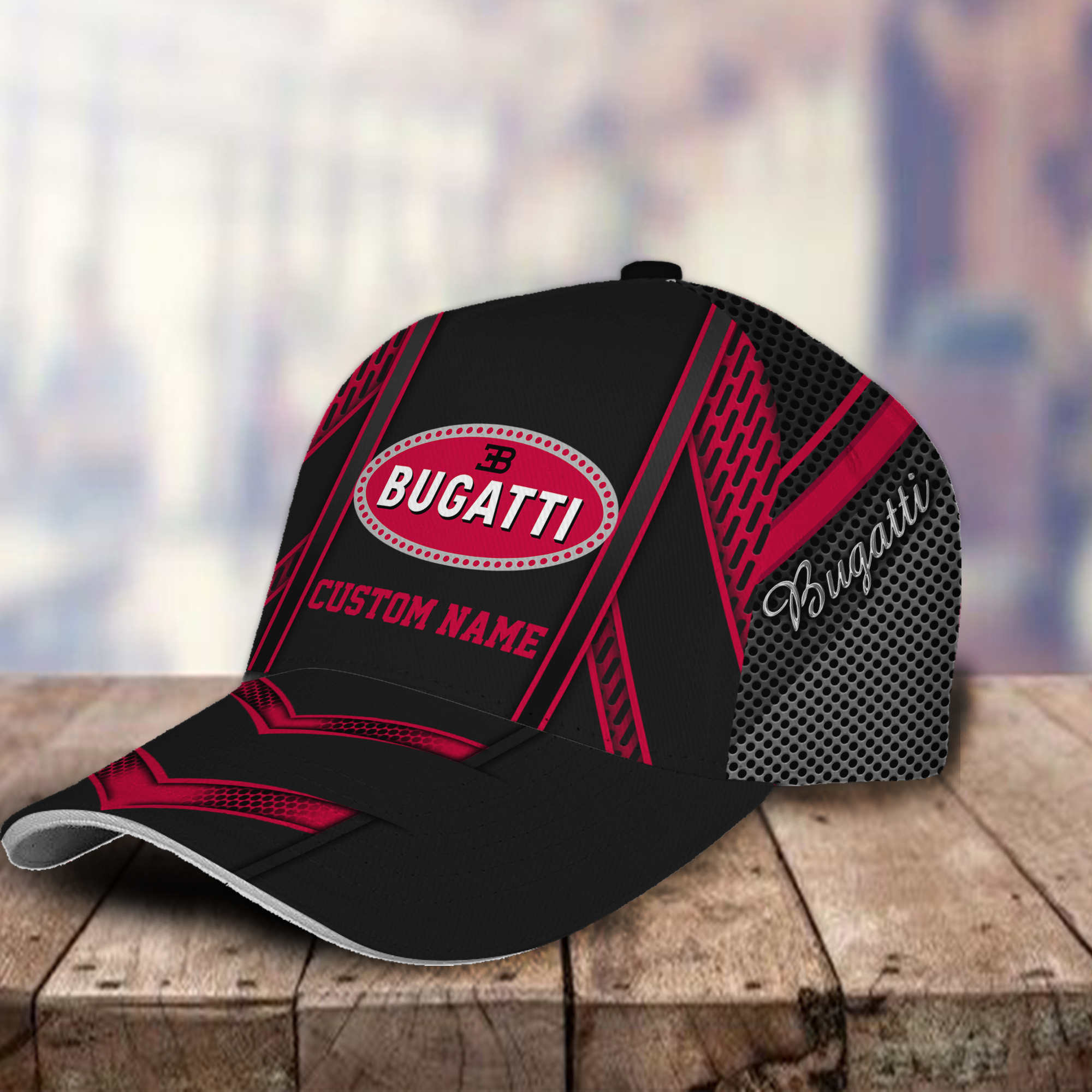 Bugatti 3D Classic Cap Hat Personalized Name For Men Women Trucker Hats Custom Hats Gifts For Men & Women
