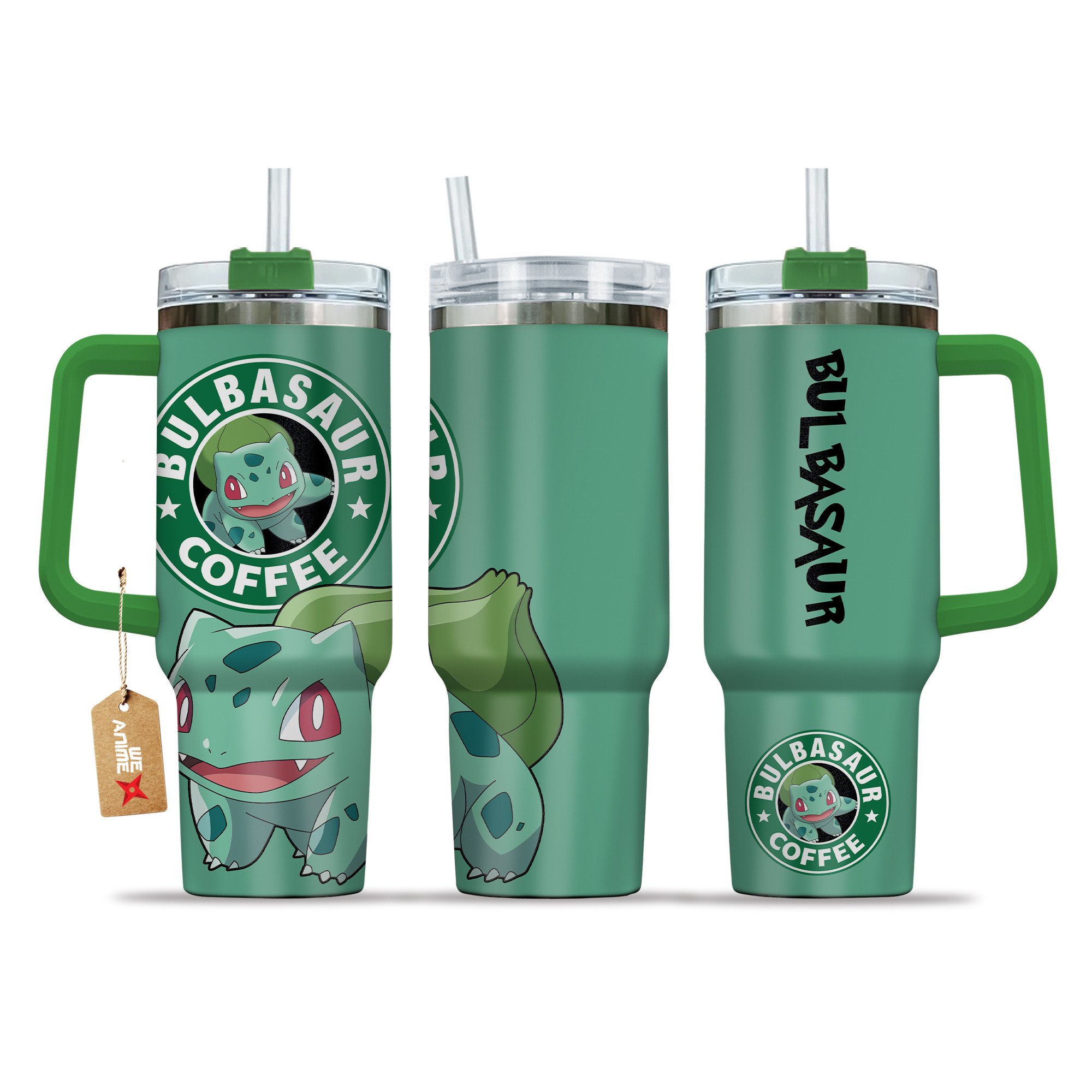 Bulbasaur Coffee Pokemon Anime Custom Stanley Cup 40 oz 30 oz Tumbler With HandleTVC2301215