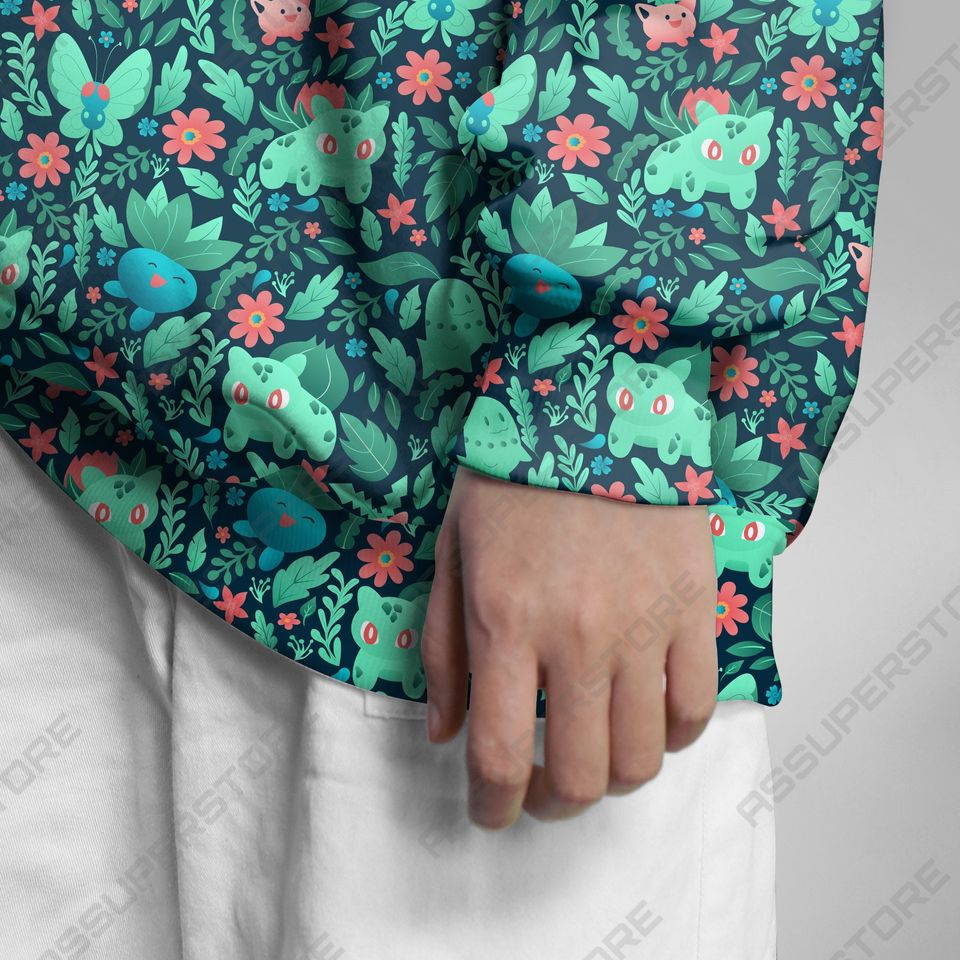 Bulbasaur Oddish Sweatshirt Japanese Anime Sweater Shirt Gifts - Image 6