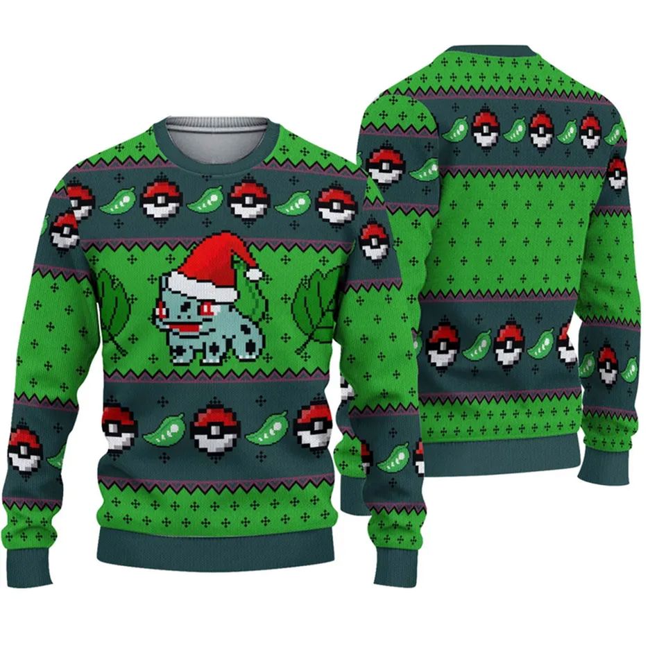Bulbasaur PKM Ugly Christmas Sweater