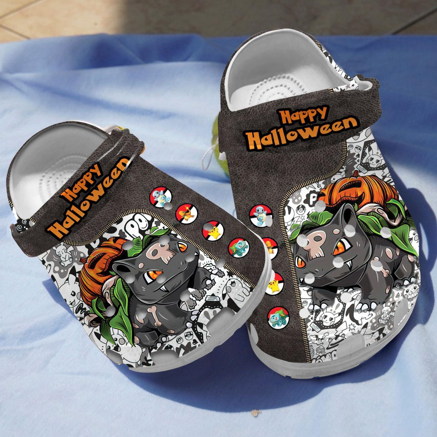 Bulbasaur Pokemon Anime Crocs Crocband Clogs Shoes Comfortable For Men Women and Kids