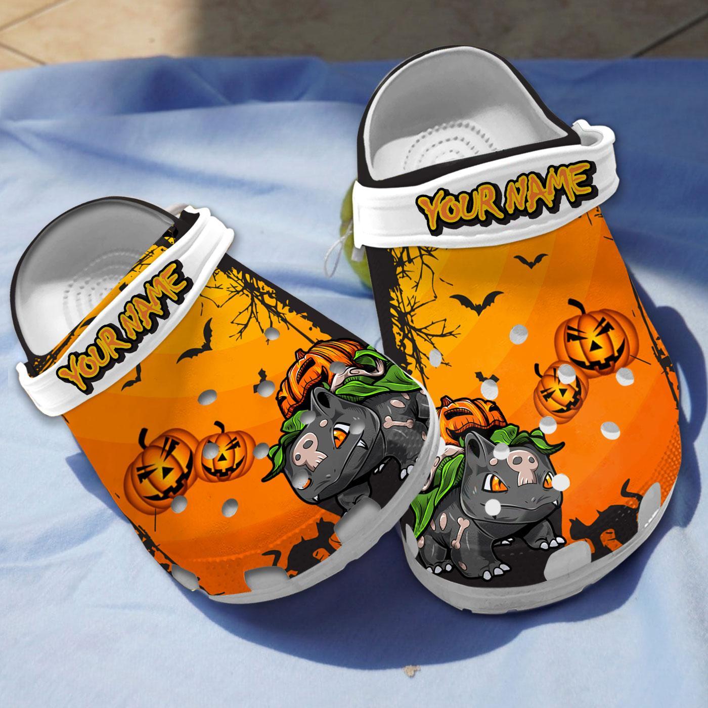 Bulbasaur Pokemon Anime Crocs Crocband Clogs Shoes Comfortable For Men Women and Kids