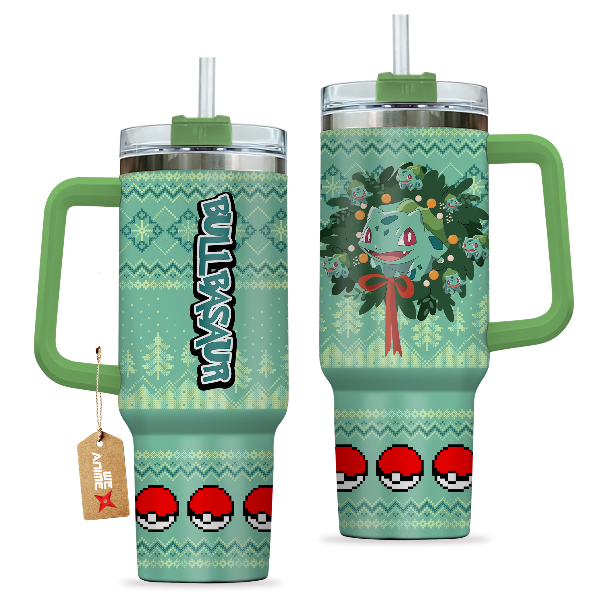 Bulbasaur Pokemon Anime Custom Stanley Cup 40 oz 30 oz Tumbler With HandleTVC2301155 - Image 2
