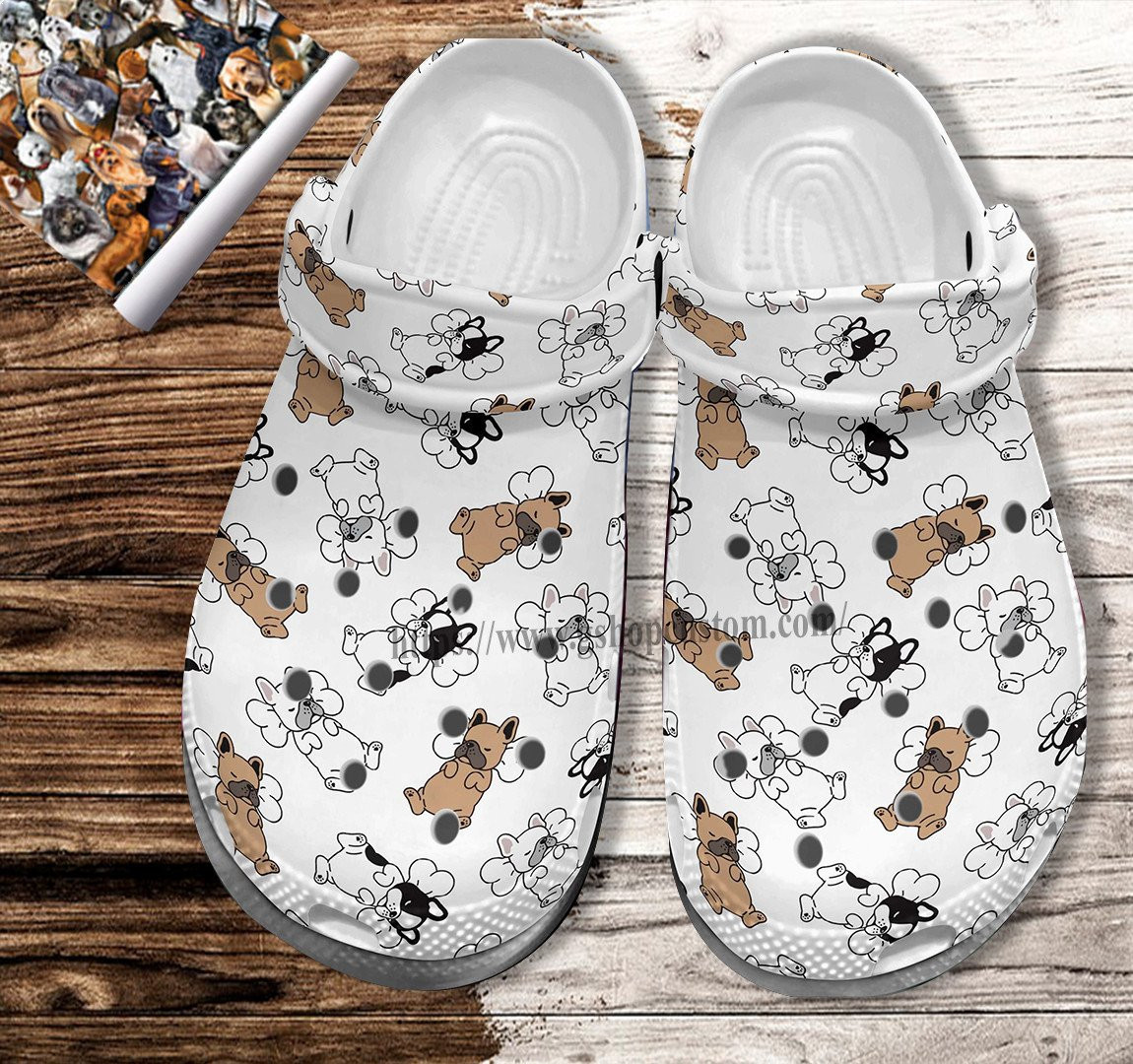 Bull Dog Pattern Croc Shoes Gift Gift Mother Day 2022 - Bull Dog Mom Lover Shoes Croc Clogs Women