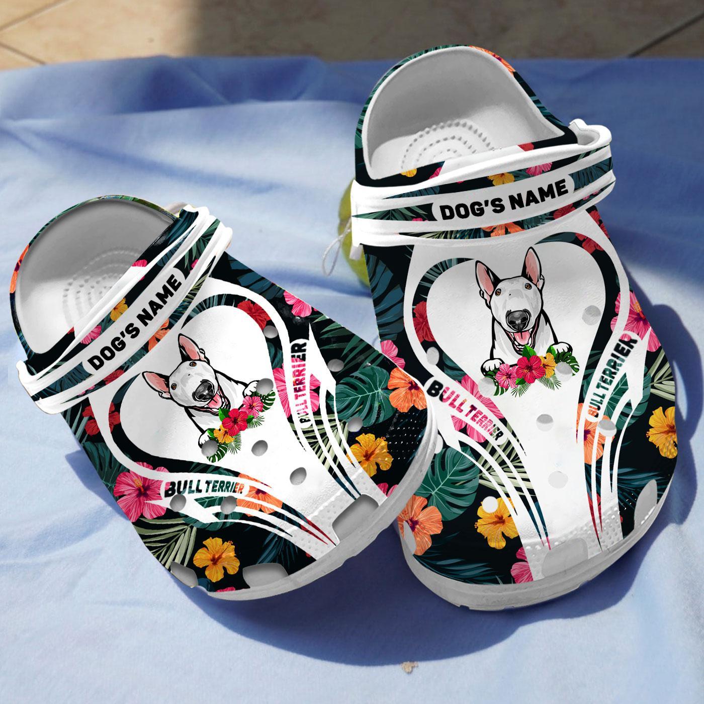 Bull Terrier Dog Crocs Crocband Clogs Shoes Comfortable For Men Women and Kids