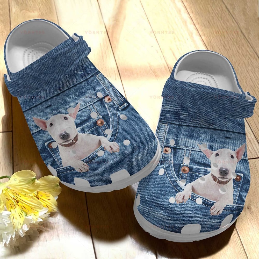 Bull Terrier In Pocket Gift For Lover Rubber clog Shoes Comfy Footwear
