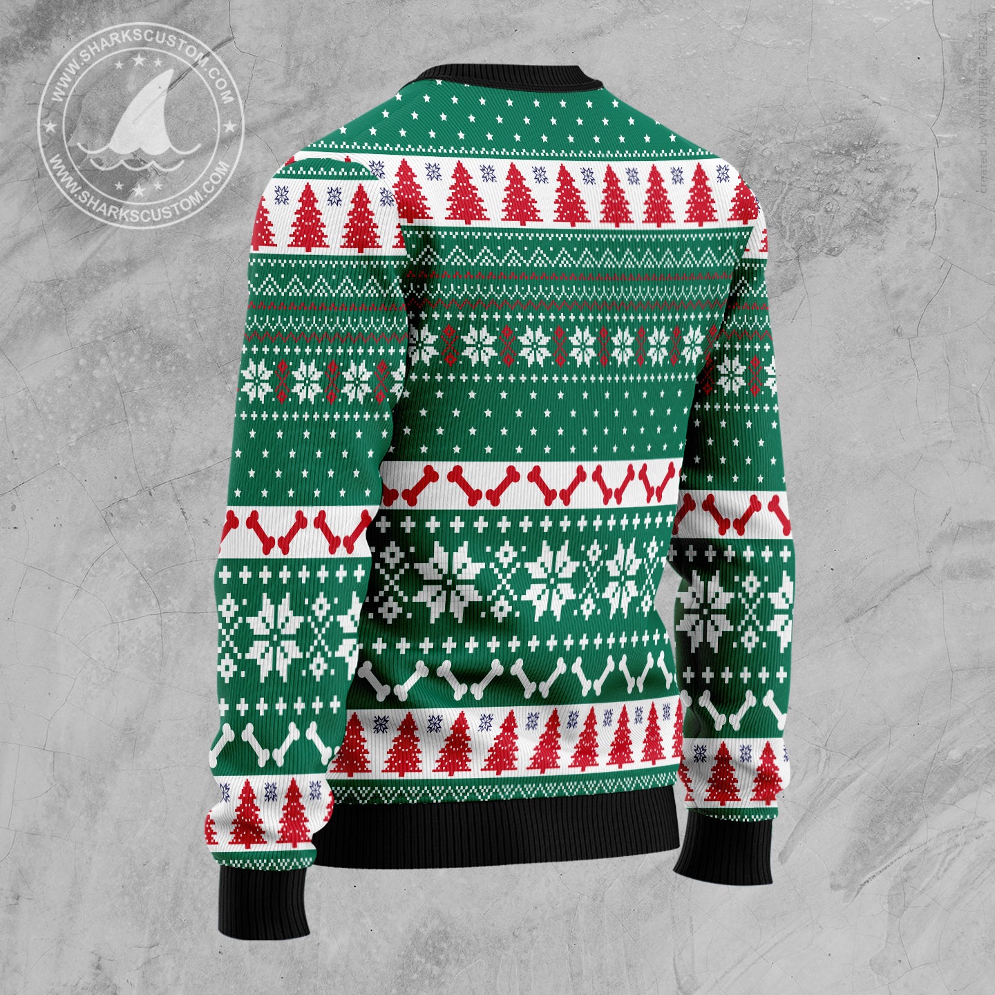 Bulldog Dog Dad Ugly Christmas Sweater - Image 2