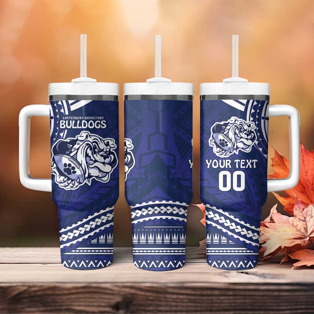 Bulldogs Rugby Go Berries With Polynesian Style Custom Stanley Cup 40 oz 30 oz Tumbler With HandleTVC2301322