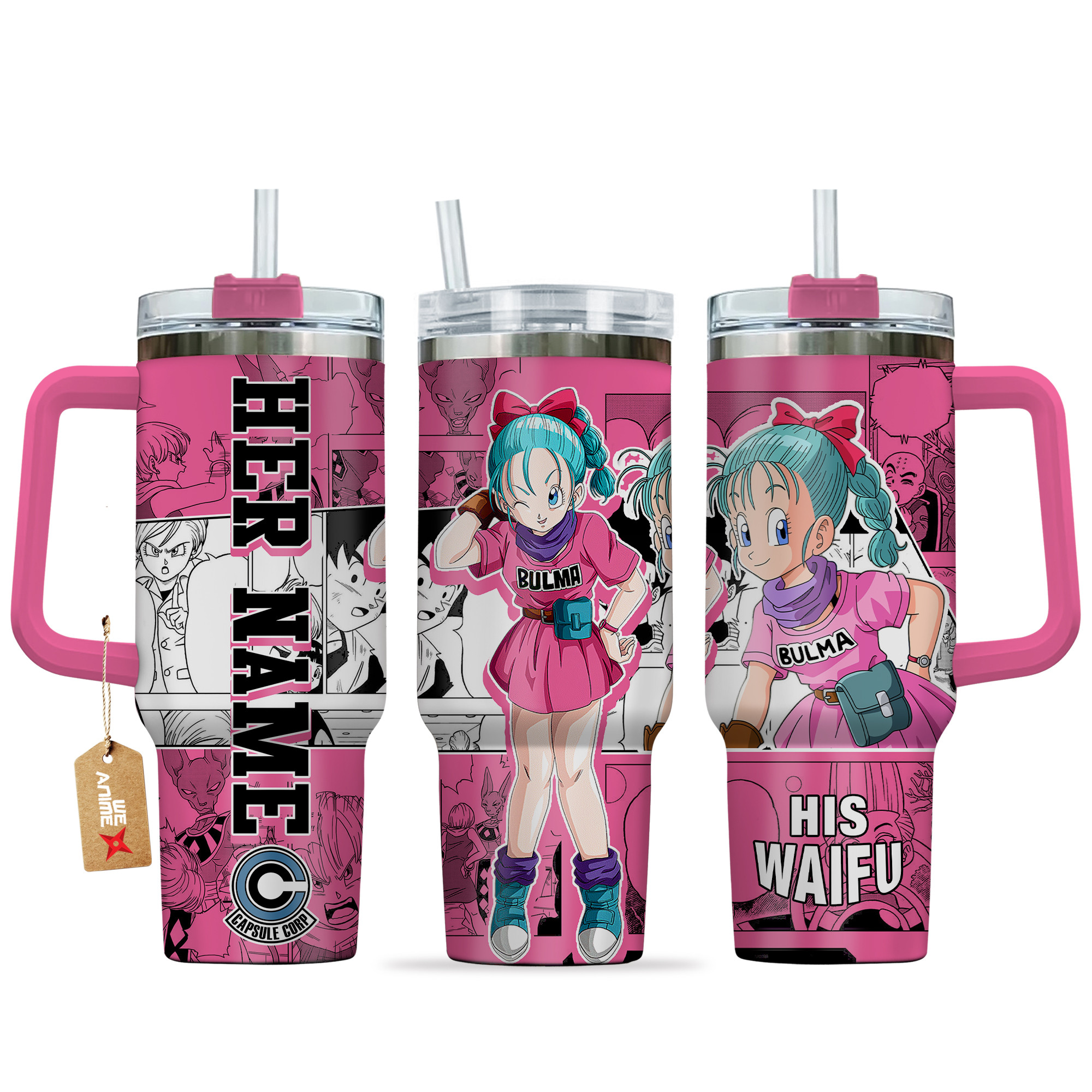 Bulma Dragon Ball Anime Custom Stanley Cup 40 oz 30 oz Tumbler With HandleTVC2301135