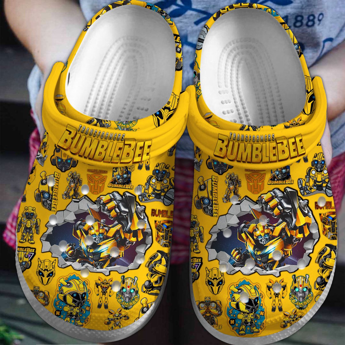 Bumblebee Transformers Movie Crocs Crocband Clogs Shoes Comfortable For Men Women and Kids