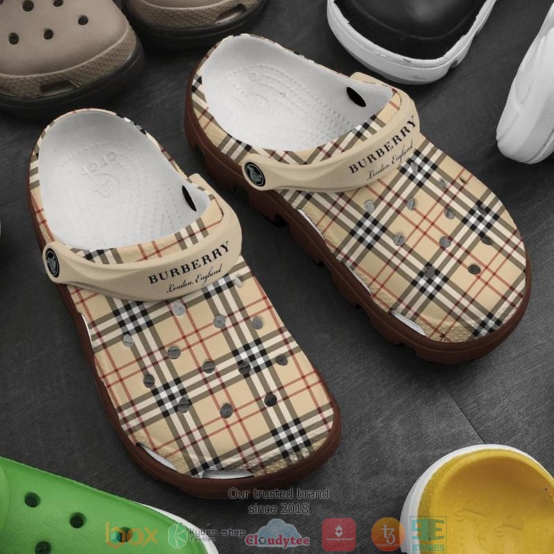 Burberry Brand Crocs Crocband Clogs Shoes Comfortable For Men Women and Kids