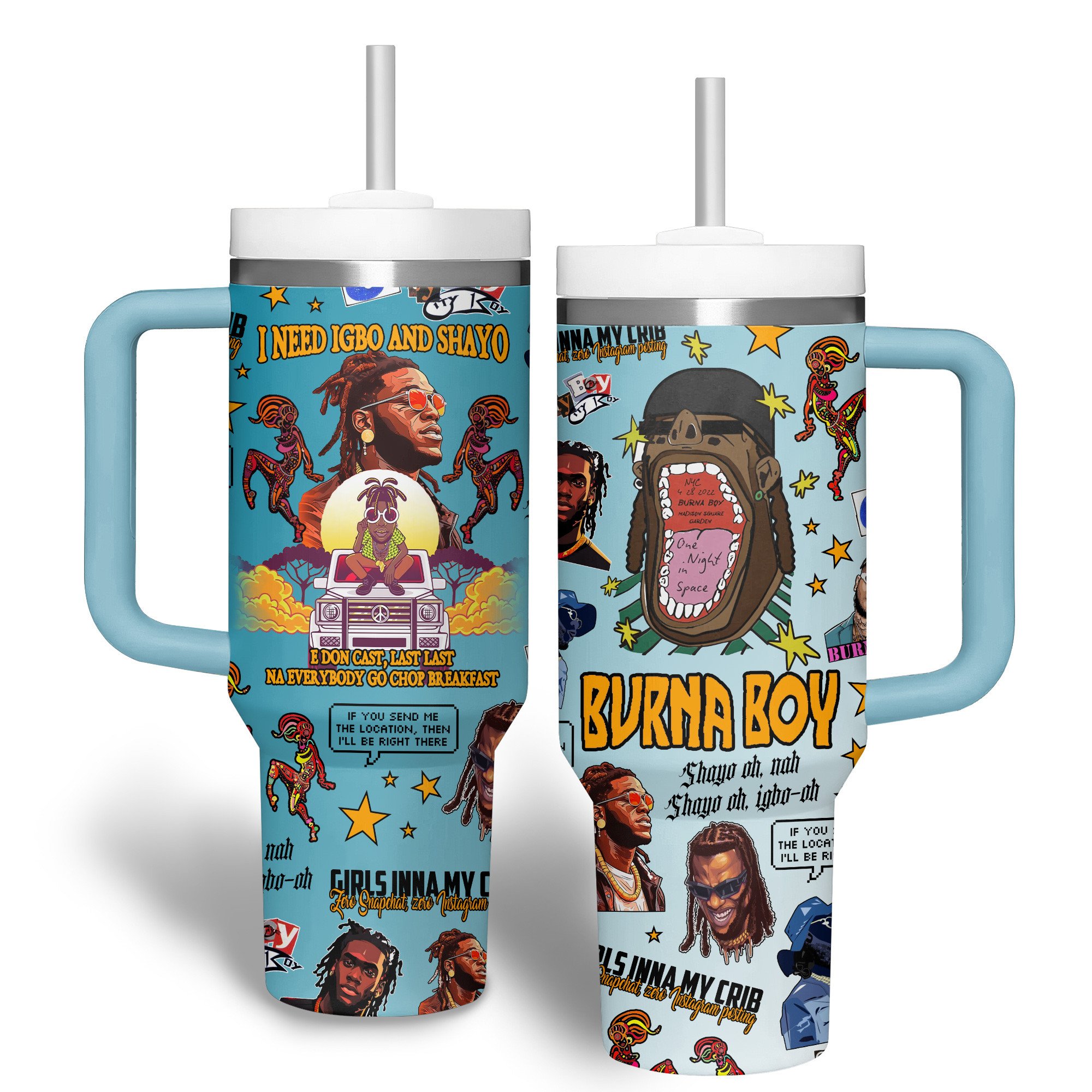 Burna Boy Music Custom Stanley Cup 40 oz 30 oz Tumbler With HandleTVC2301322
