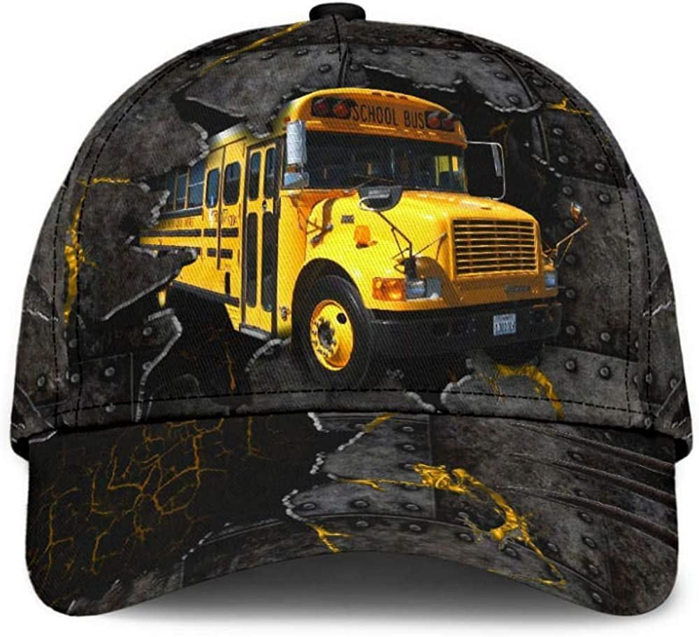 Bus Crack Old Metal 3D Printed - Classic Cap Trucker Hats Custom Hats Gifts For Men & Women
