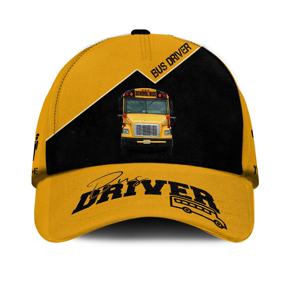 Bus Driver Custom 3D Classic Cap School Bus 3D Full Print Classic Cap School Bus Trucker Hats Custom Hats Gifts For Men & Women
