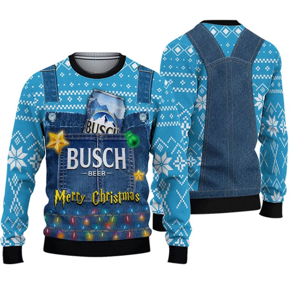 Busch Beer Merry Christmas Ugly Christmas Sweater