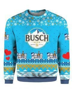 Busch Beer Ugly Christmas Sweater Adult 3D Funny Matching for family