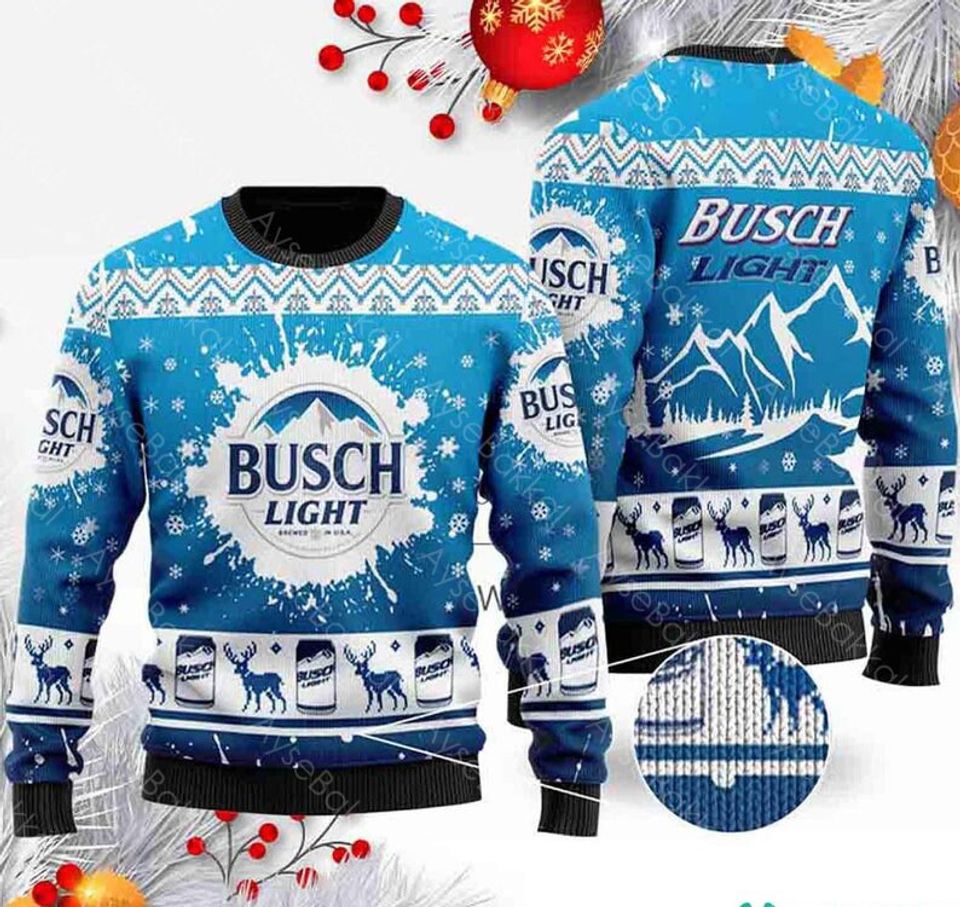 Busch Light beer Christmas Ugly Sweater