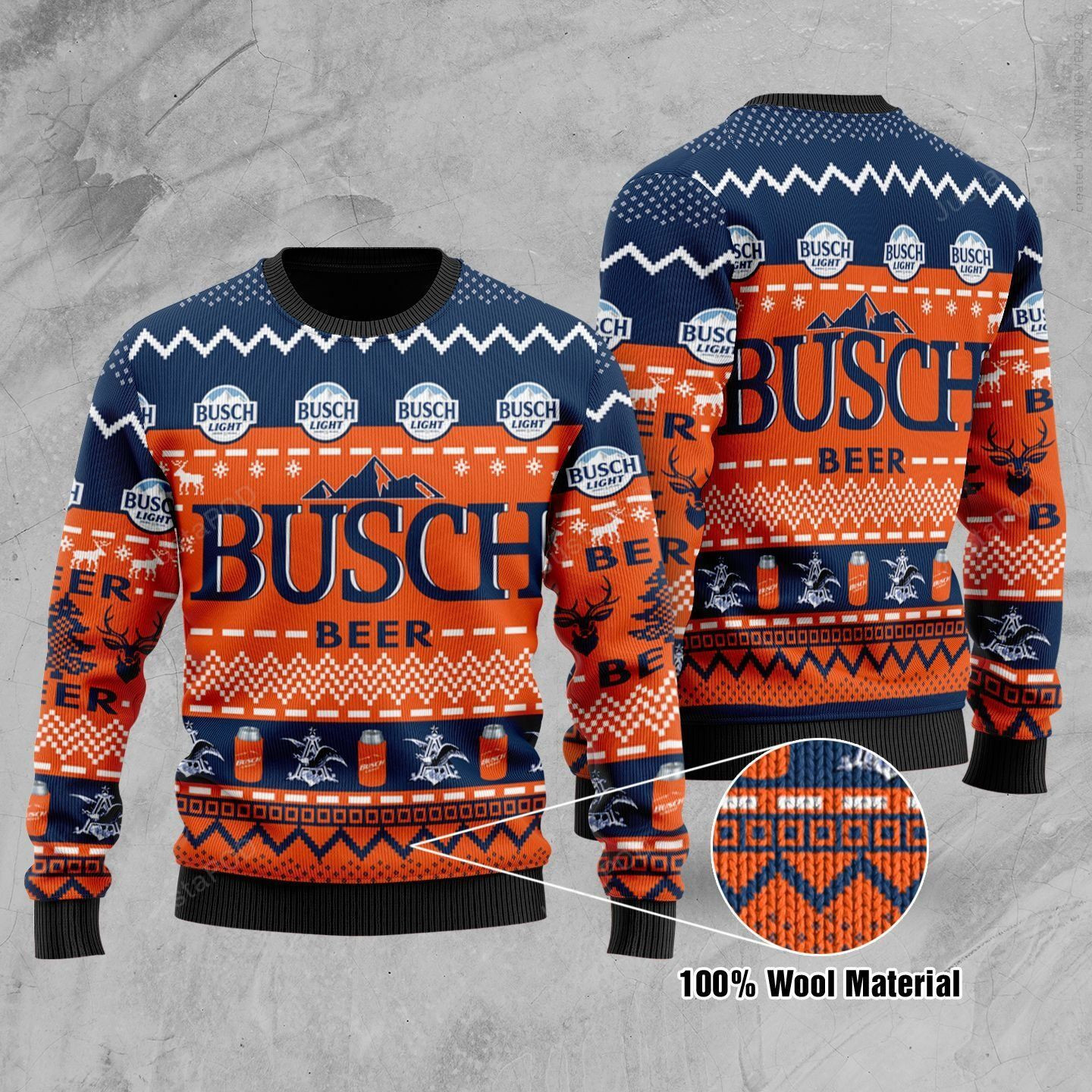 Busch Light Beer Ugly Christmas Sweater Adult 3D Funny Matching for family