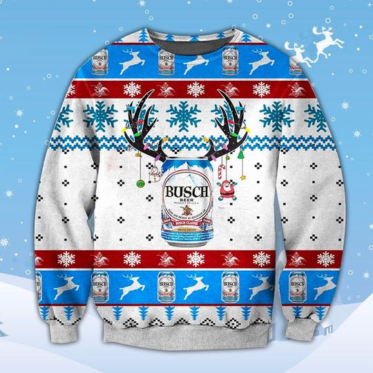 Busch Light Merry Christmas Ugly Christmas Sweater - Image 3