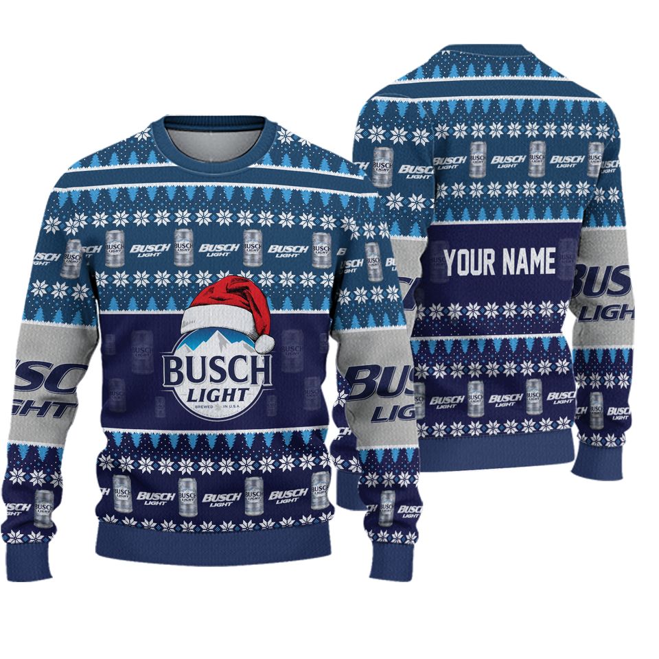 Busch Light Santa Clause Ugly Sweater