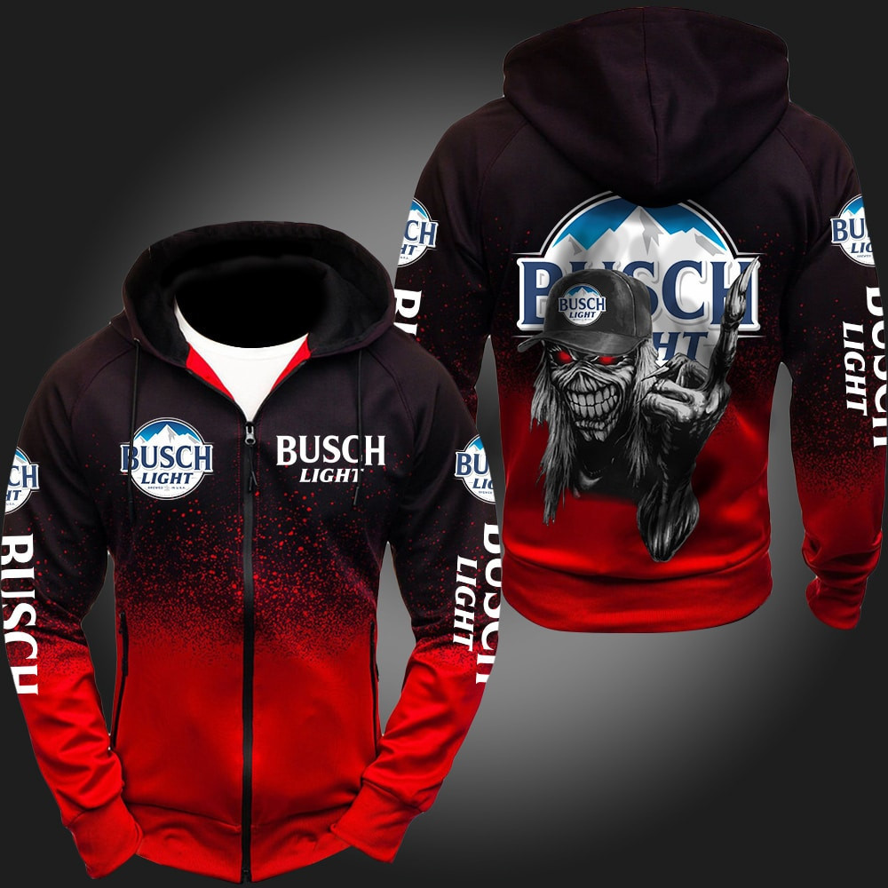 Busch Light Skull 3D All Over Print Hoodie, Zip Hoodie