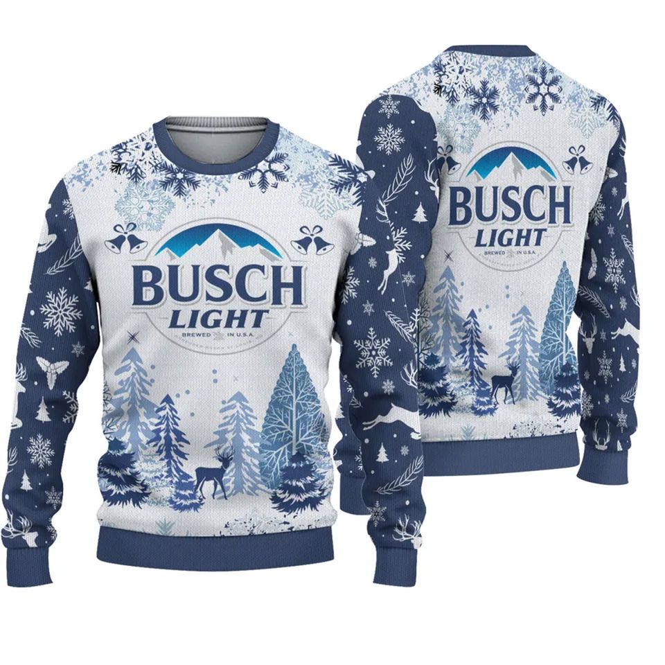 Buschs-Light-Beer Ugly Christmas Sweater