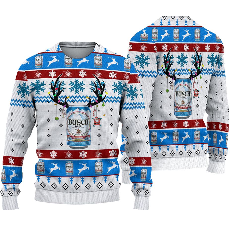 Buschs Light Beer Ugly Christmas Sweater