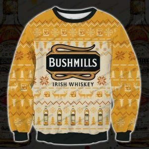 Bushmills Irish Whiskey Ugly Christmas Sweater Adult 3D Funny Matching for family