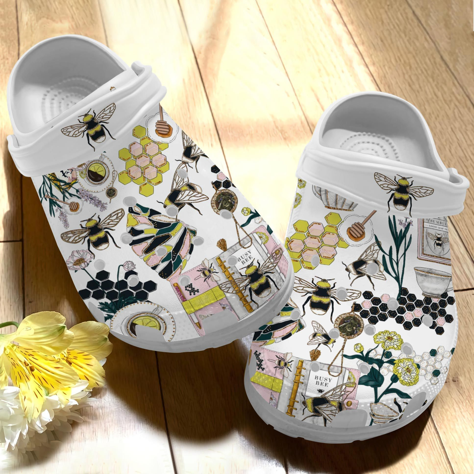 Busy Bee Crocs Crocband Clogs Shoes Comfortable For Men Women and Kids