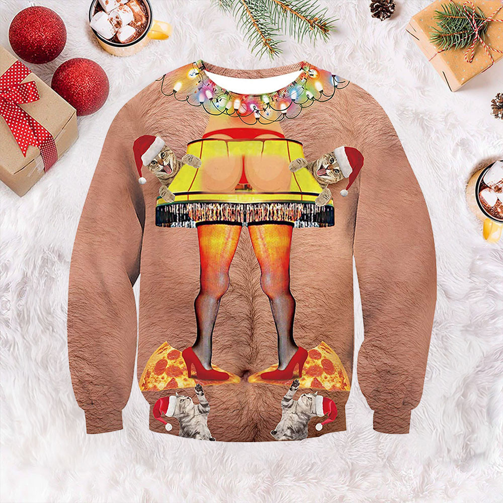 Butt Lamp Ugly Christmas Sweater Funny Christmas Sweaters For Adults Gift
