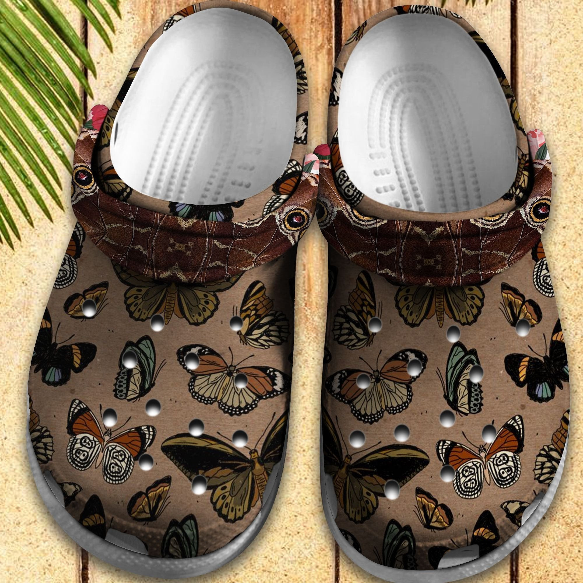 Butterflies Vintage Shoes - Butterflies Garden Clog Gift For Women Girl Grandma Mother
