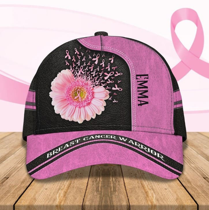 Butterfly Breast Cancer Awareness Pink Classic Cap for Women, Thank for The Support Hat Trucker Hats Custom Hats Gifts For Men & Women