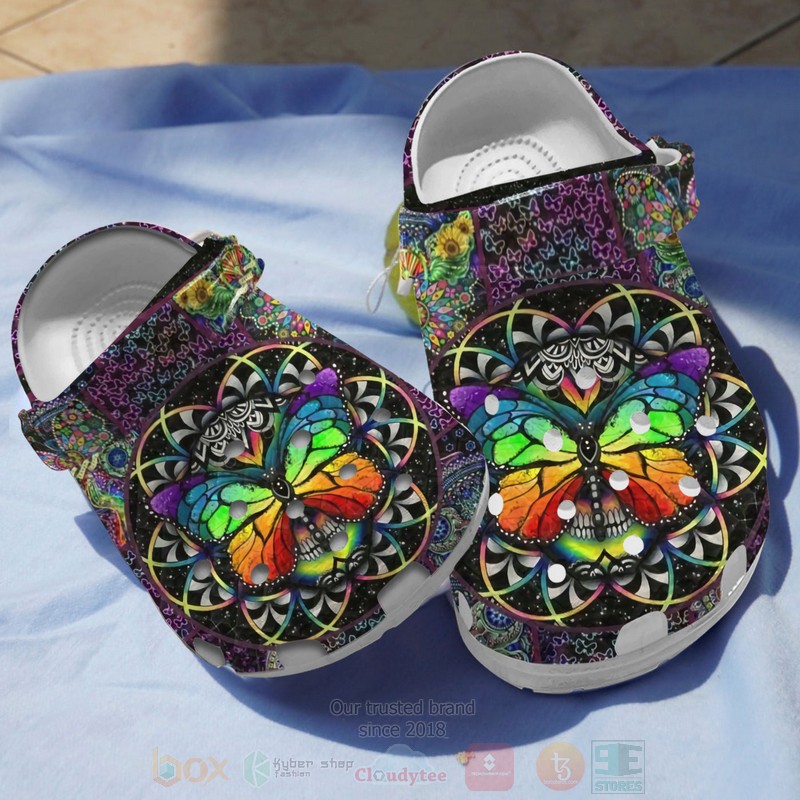 Butterfly Crocs Crocband Clogs Shoes Comfortable For Men Women and Kids