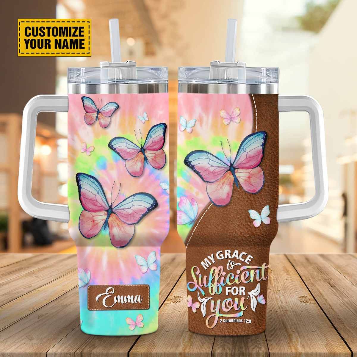 Butterfly Faith Custom Stanley Cup 40 oz 30 oz Tumbler With HandleTVC2301691