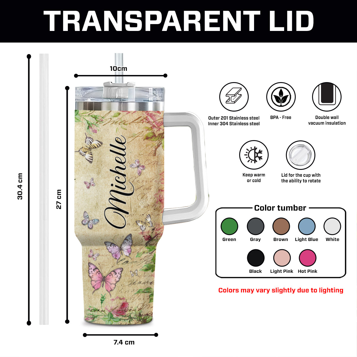 Butterfly Floral Faith Custom Stanley Cup 40 oz 30 oz Tumbler With HandleTVC2301690 - Image 8