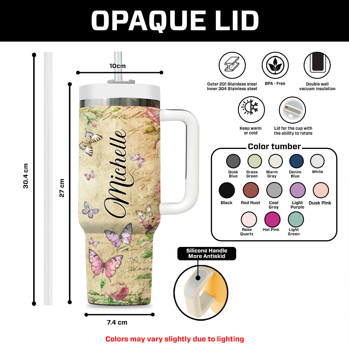 Butterfly Floral Faith Custom Stanley Cup 40 oz 30 oz Tumbler With HandleTVC2301690 - Image 9