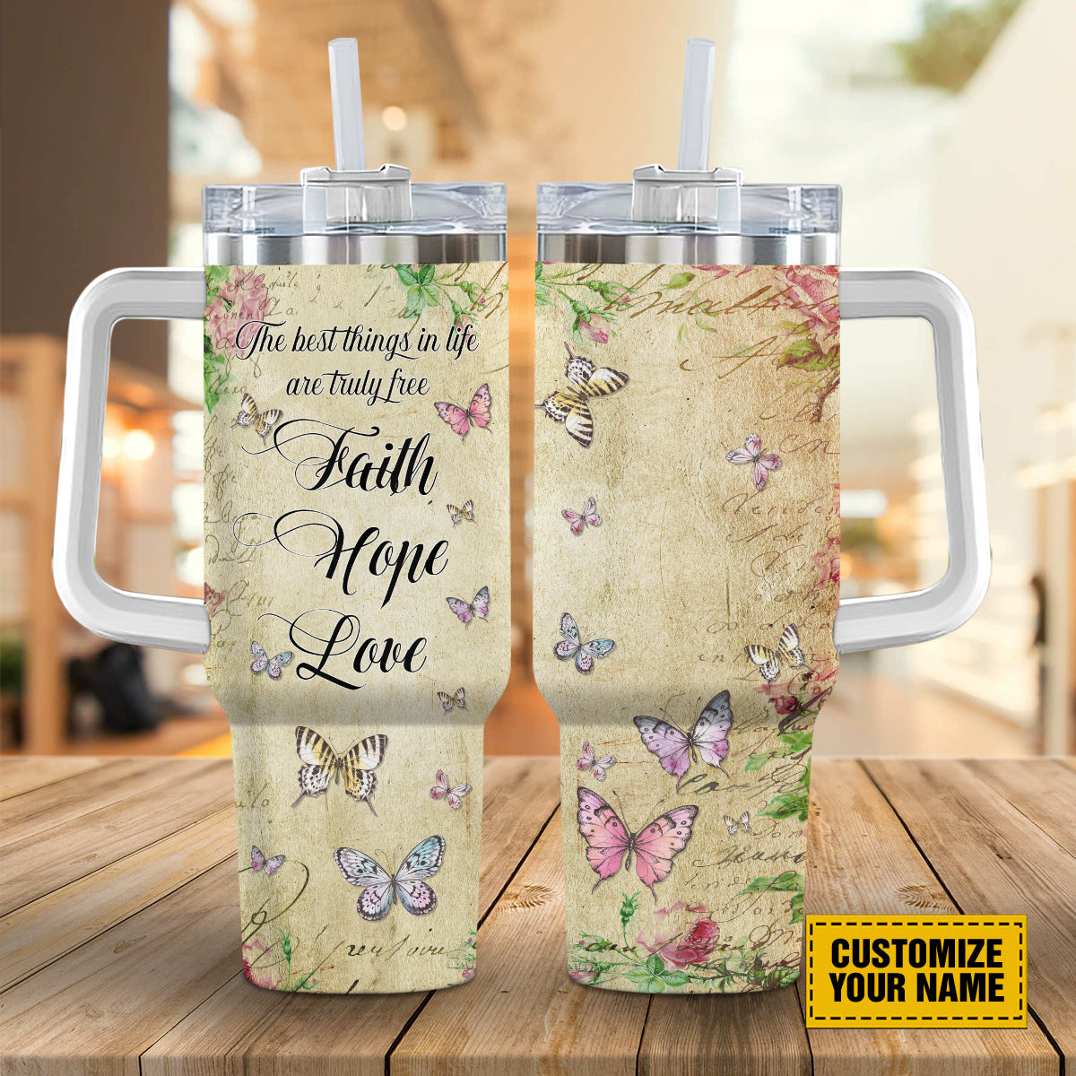Butterfly Floral Faith Custom Stanley Cup 40 oz 30 oz Tumbler With HandleTVC2301690 - Image 10