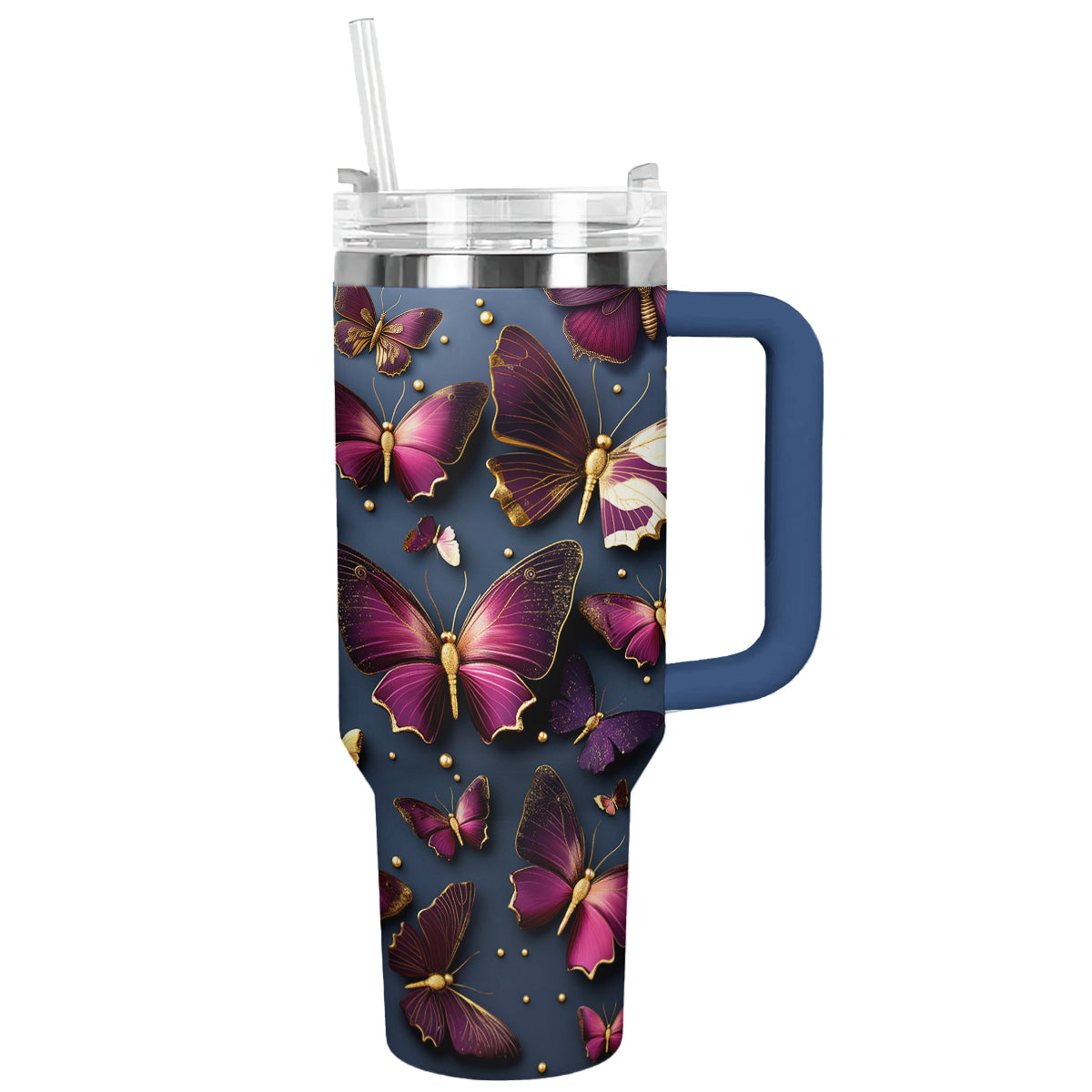 Butterfly Golden Wings Custom Stanley Cup 40 oz 30 oz Tumbler With HandleTVC2301289