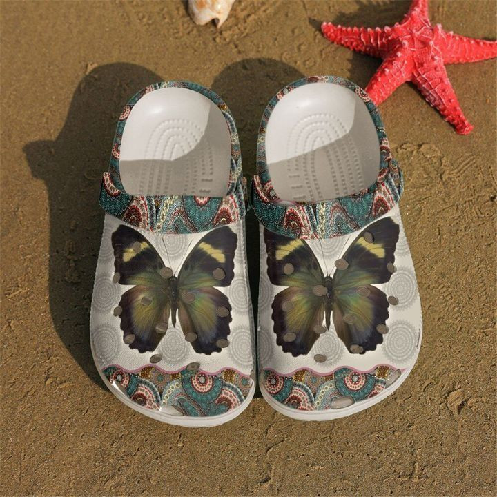 Butterfly Mandala Clog Shoes