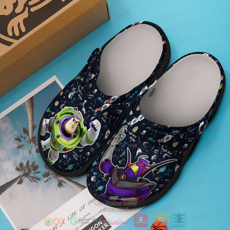 Buzz Lightyear And Emperor Zurg Toy Story Cartoon Crocs Crocband Clogs Shoes Comfortable For Men Women and Kids
