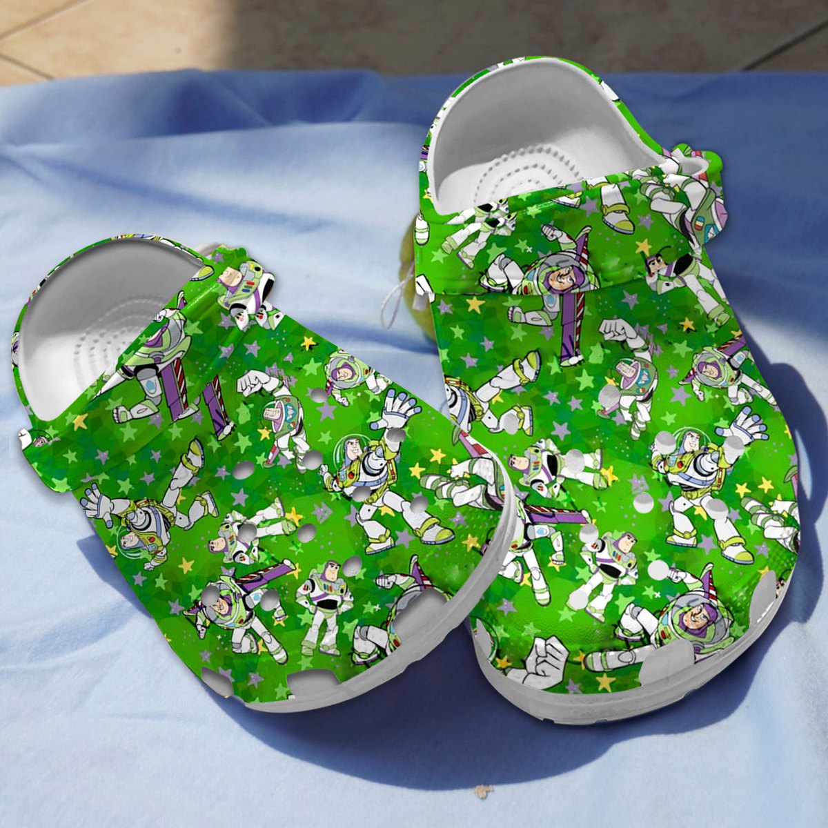 Buzz Lightyear Toy Story Cartoon Crocs Crocband Clogs Shoes Comfortable For Men Women and Kids