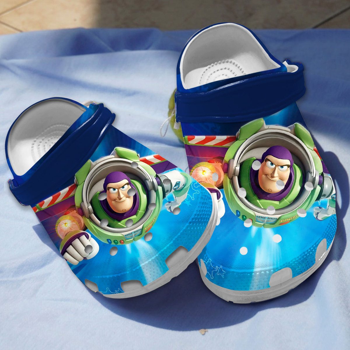 Buzz Lightyear Toy Story Cartoon Crocs Crocband Clogs Shoes Comfortable For Men Women and Kids